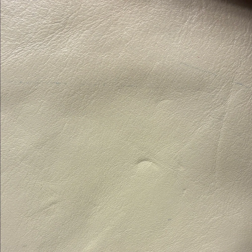 Cream Leather Clutch